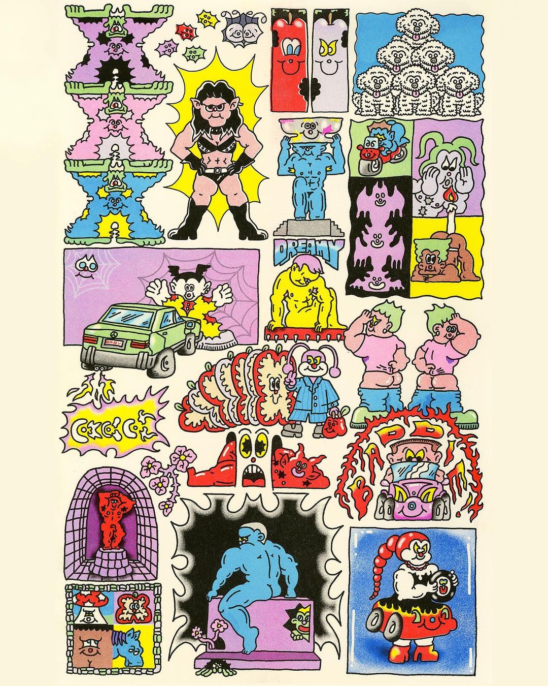 Risograph Print: Baddie by Kidtofer