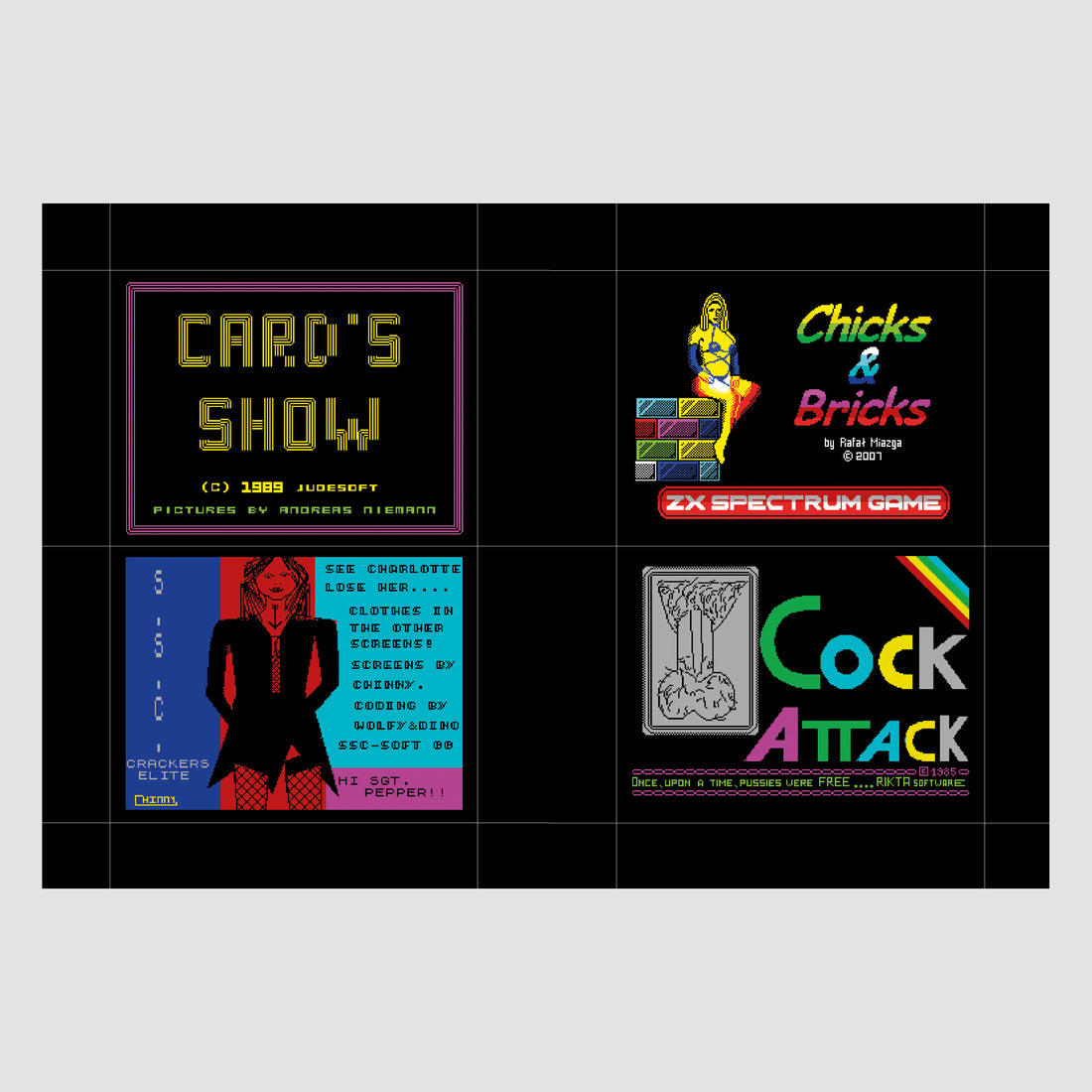 8-bit Porn Video Games by Masala Noir