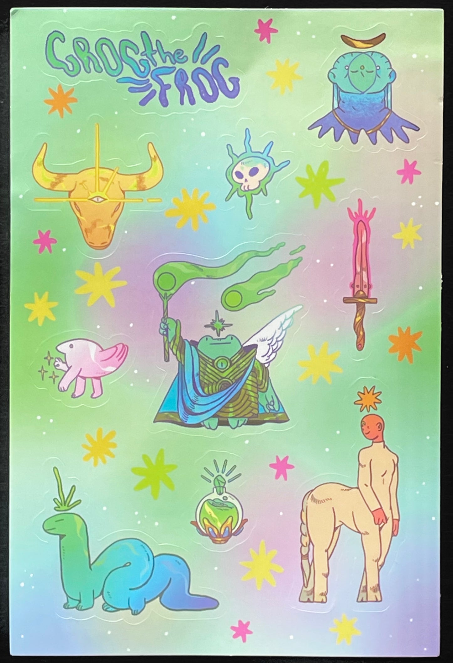 Grog the Frog sticker sheet by Alba BG and Davilorium
