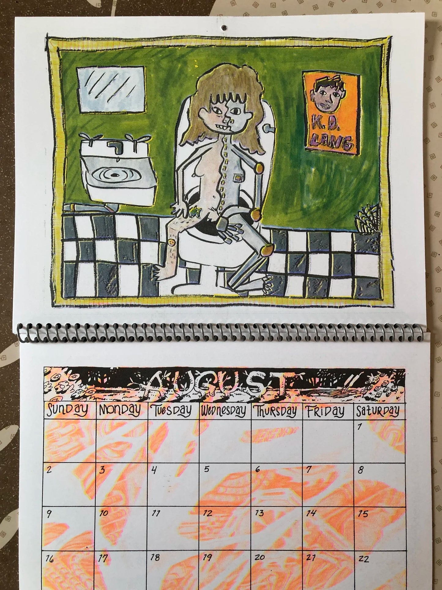 2026 'BIO-MECH' RISO Wall Calendar by Reptile House and Cram Books