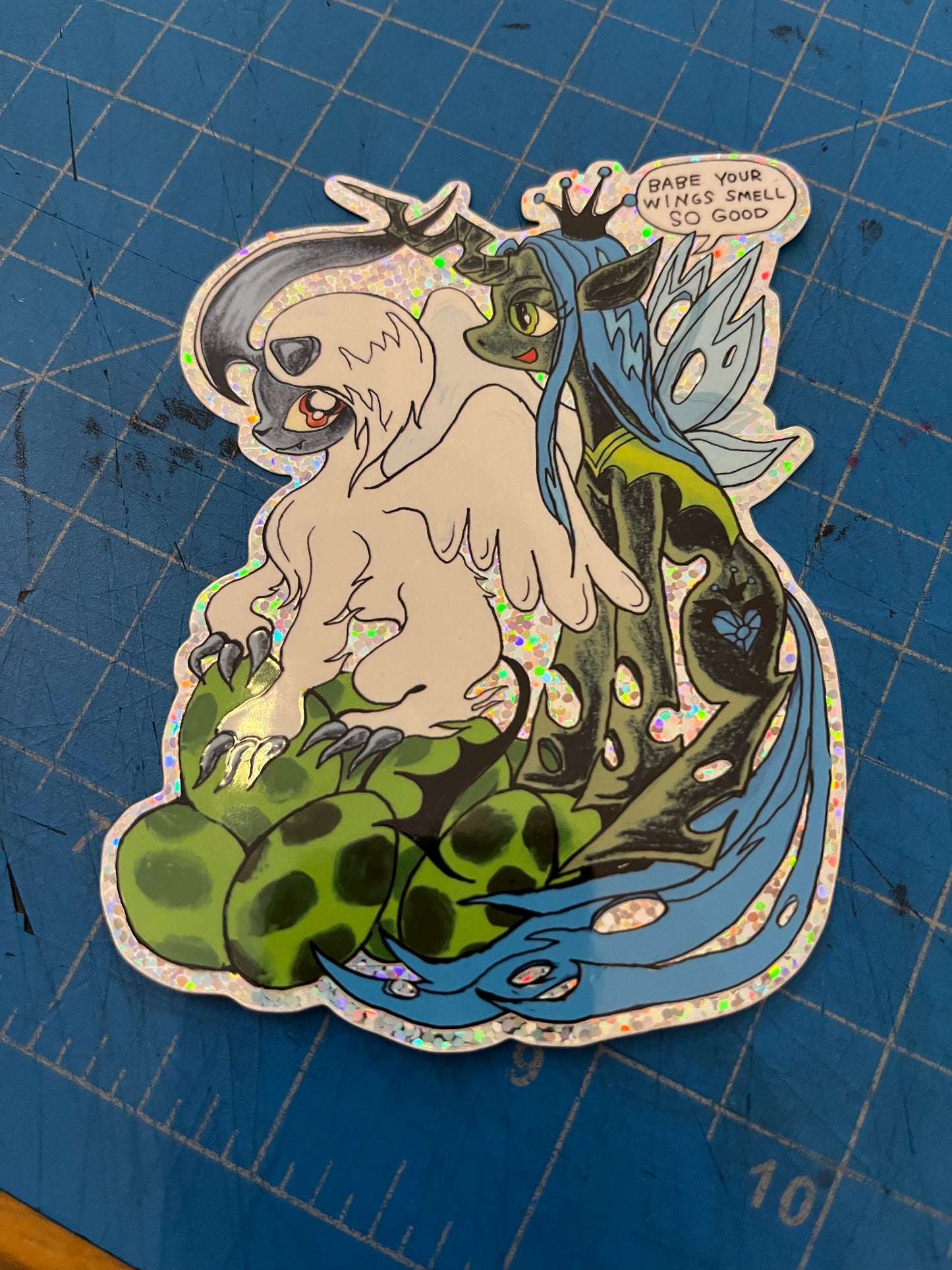 Babe, Your Wings sticker by Eddy Atoms