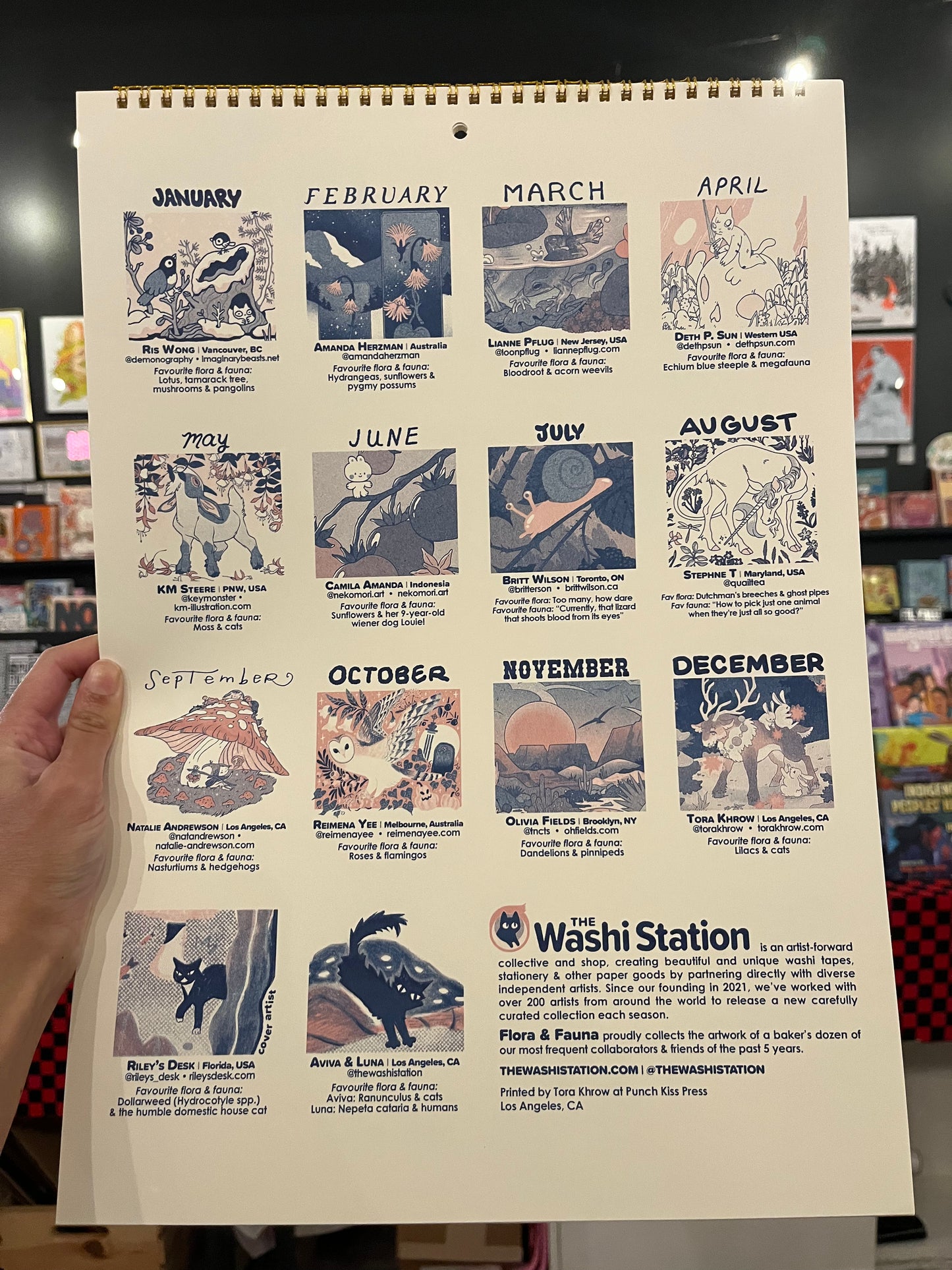 Flora and Fauna: A 2026 Riso Calendar by The Washi Station