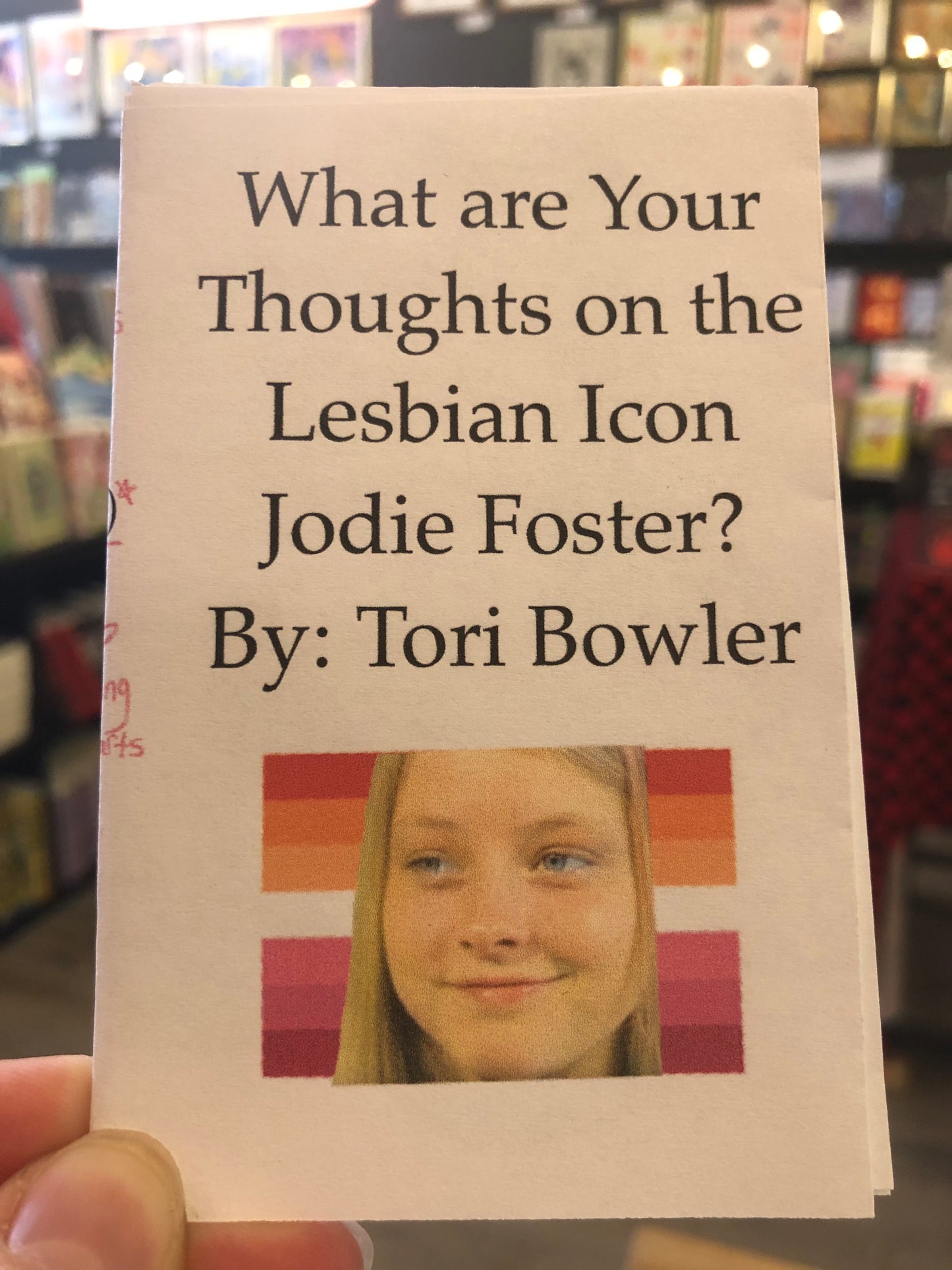 What Are Your Thoughts On the Lesbian Icon Jodie Foster? by Tori Bowler