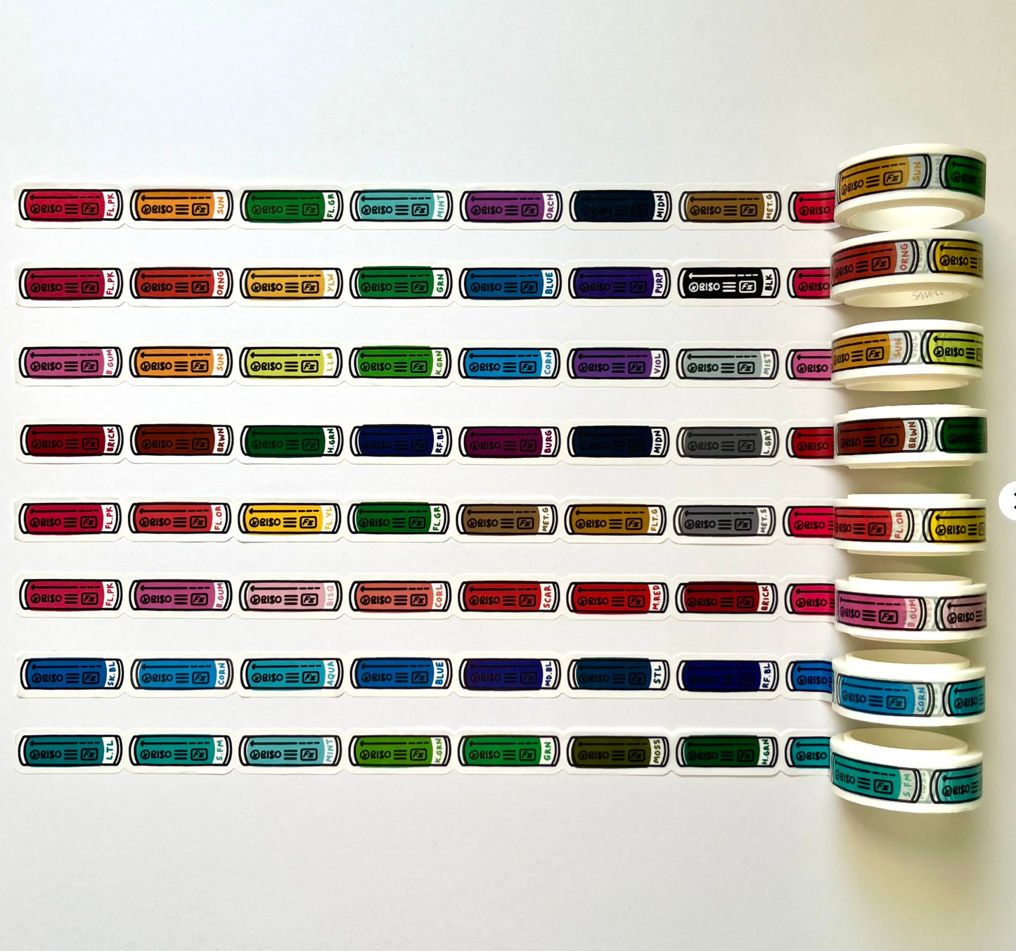 Riso Ink Tube Washi Tape by A to Zee Press