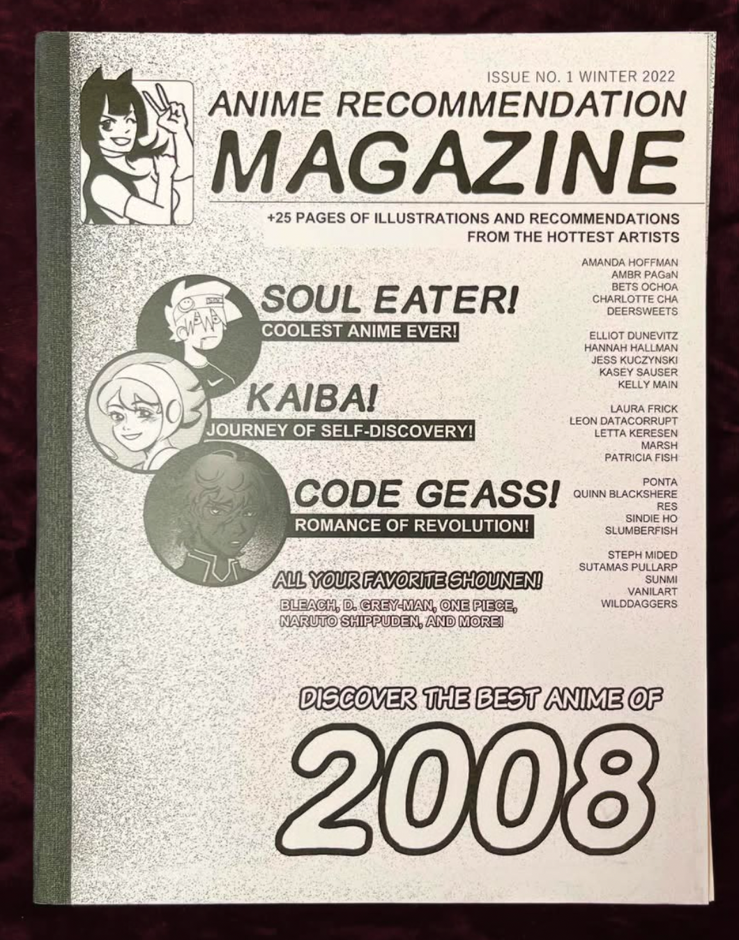 Anime Rec Zine: 2008 by Hannah Hallman