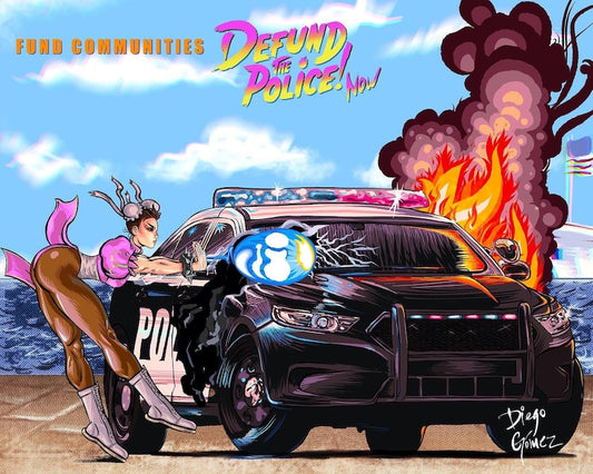 Sticker: Defund The Police (Pink) by Diego Gomez