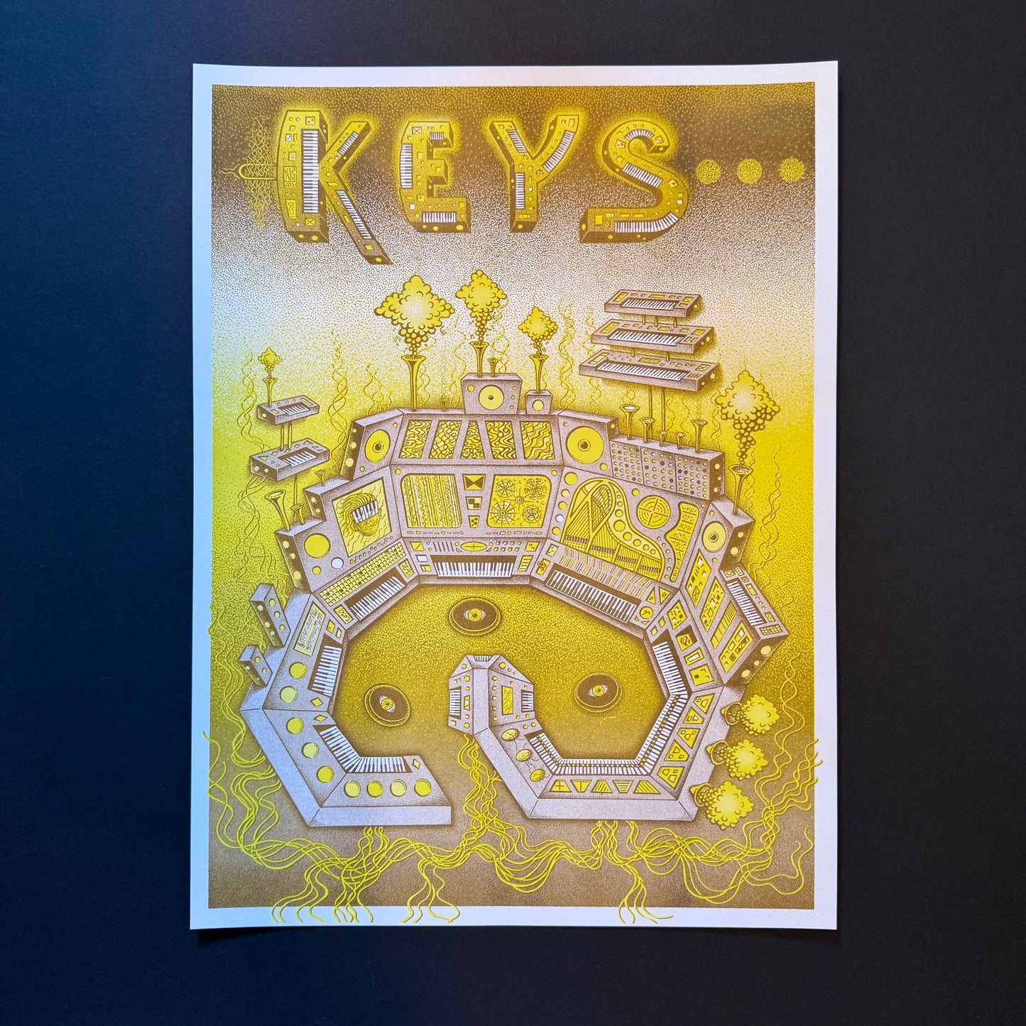 Risograph: Keys by Rodger Binyone