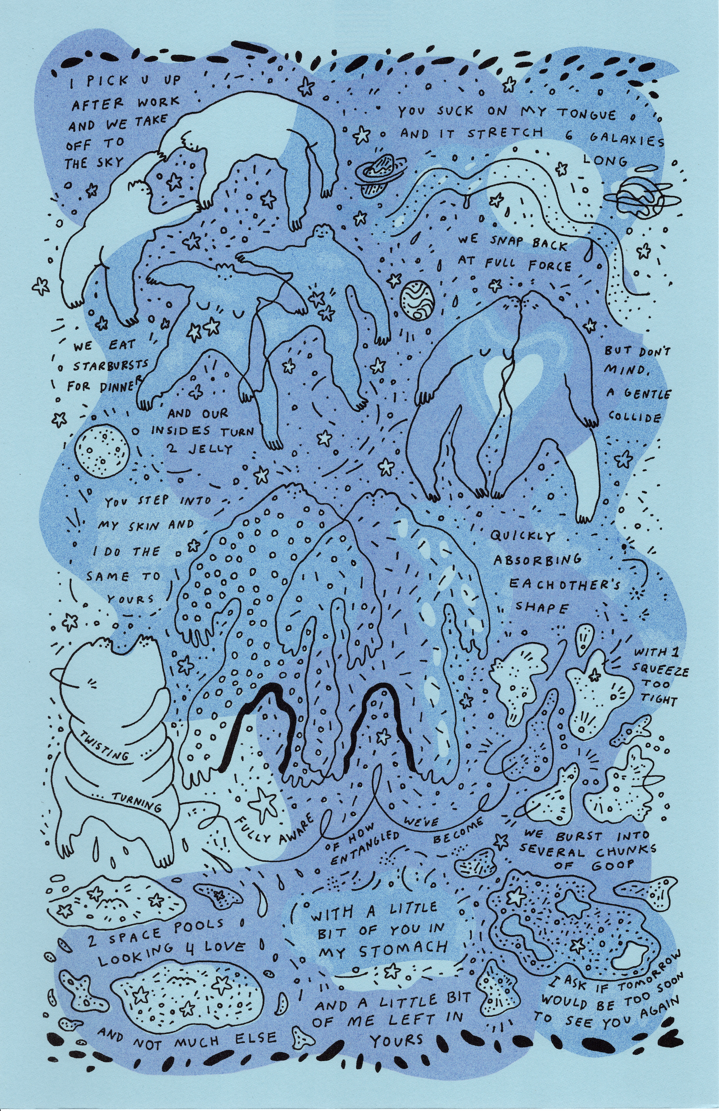 Risograph Print: After Work (11x17) by Madeline Berger