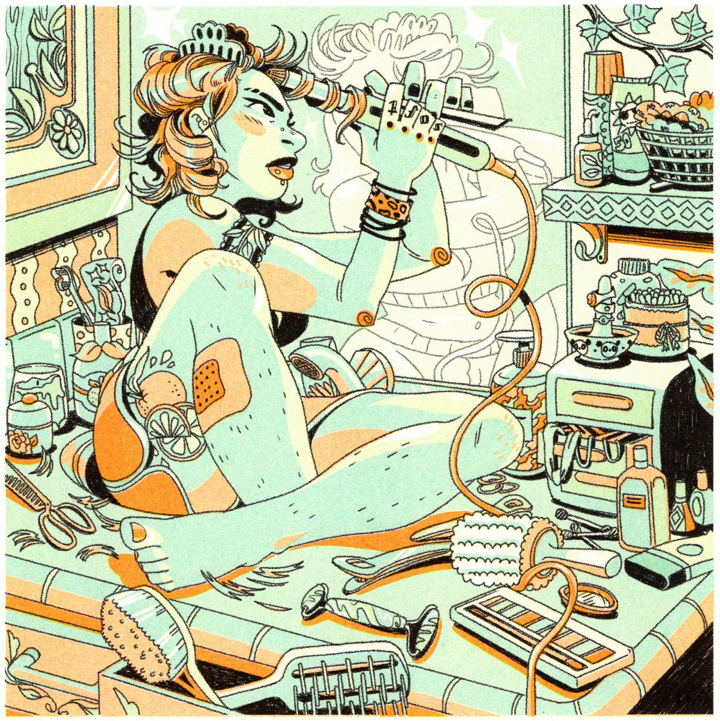 RISOGRAPH PRINT: Rite of Protection by Nicole Goux