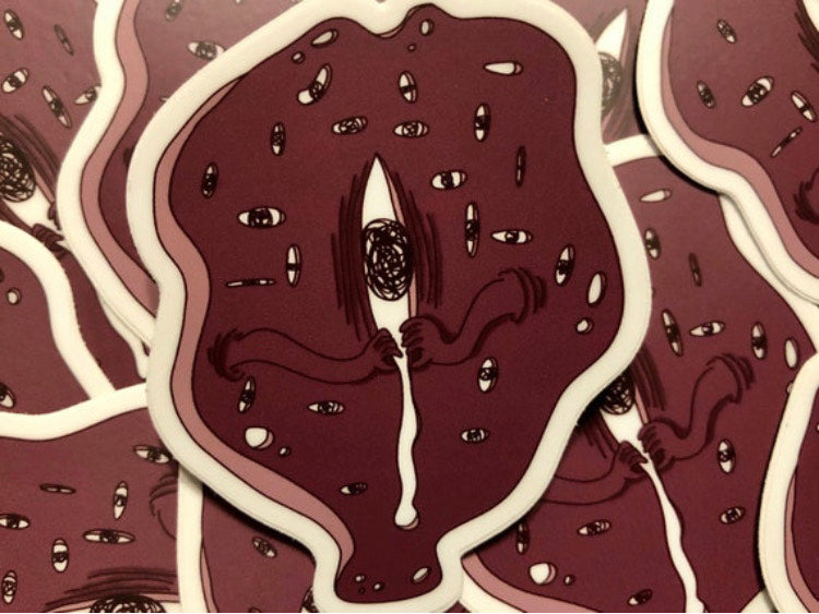 Creepy Statue Sticker by Tori Bowler