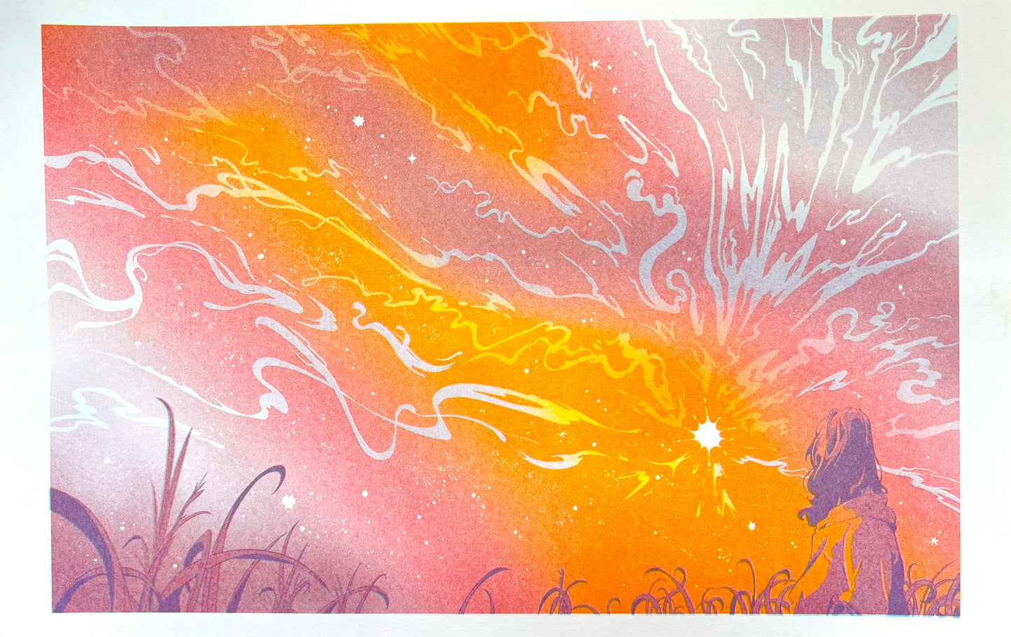 Risograph Print: The Hermit (11"x17") by Rosemary Valero-O'Connell