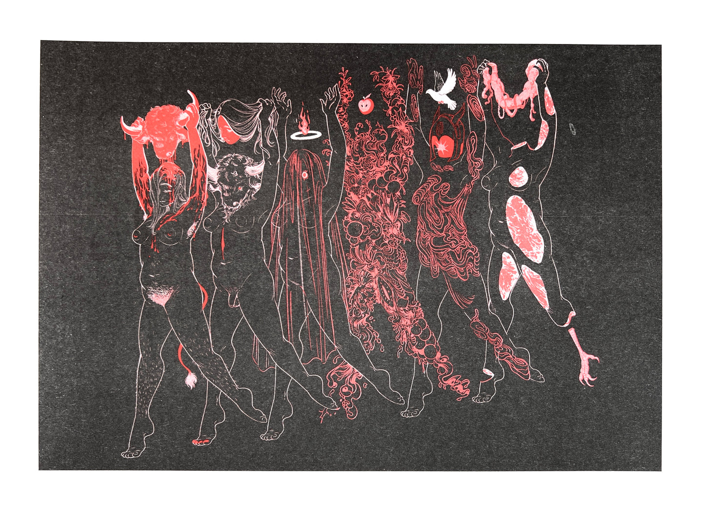 Risograph Print: The Tower (11"x15") by Rosemary Valero-O'Connell