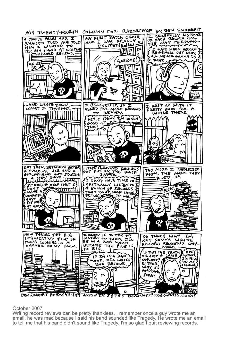 One Hundred Columns for Razorcake by Ben Snakepit: The Complete Comics 2003-2020