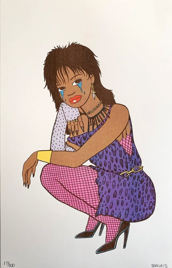 Risograph Print: Quiere llorar, quiere llorar by Bientrankis