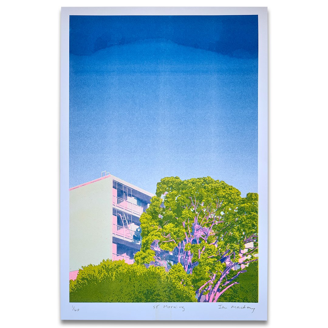Risograph Print: SF Morning (11"x17") by Ian Mackay