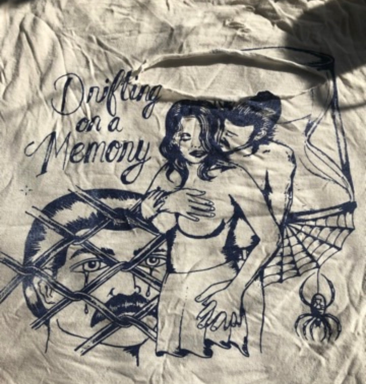 Risograph Print: Drifting on a Memory (8"x8") by Raul Higuera