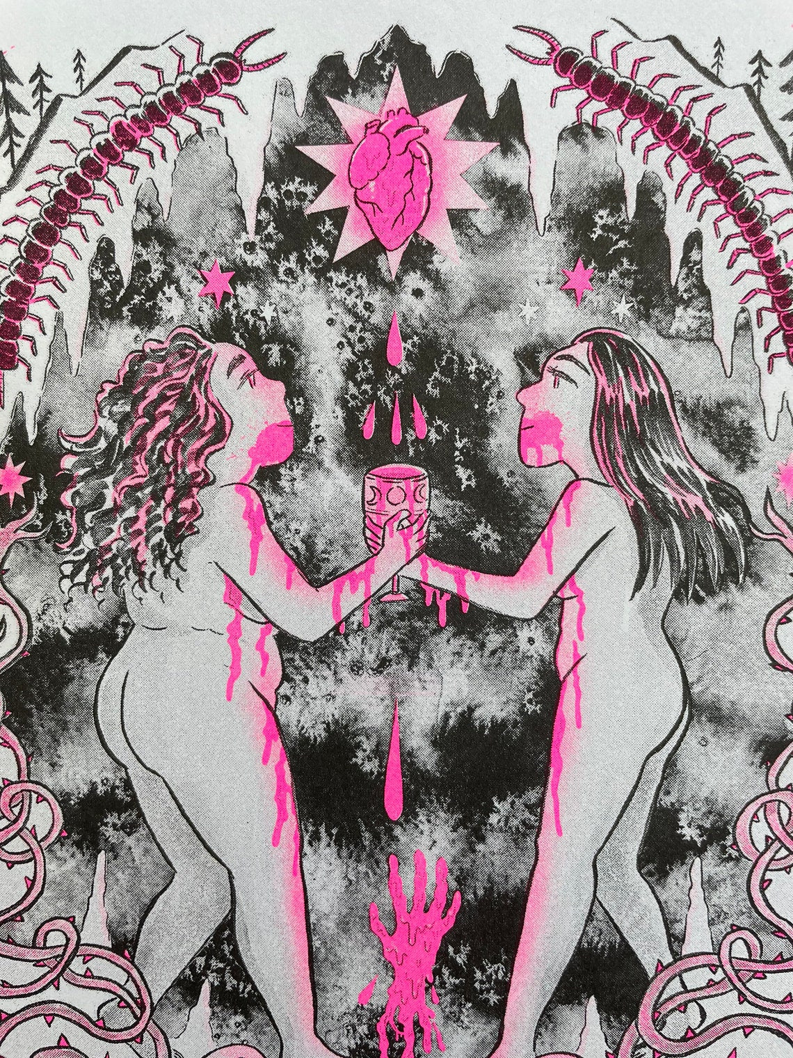 Risograph Print: Ritual by Ashley Robin Franklin