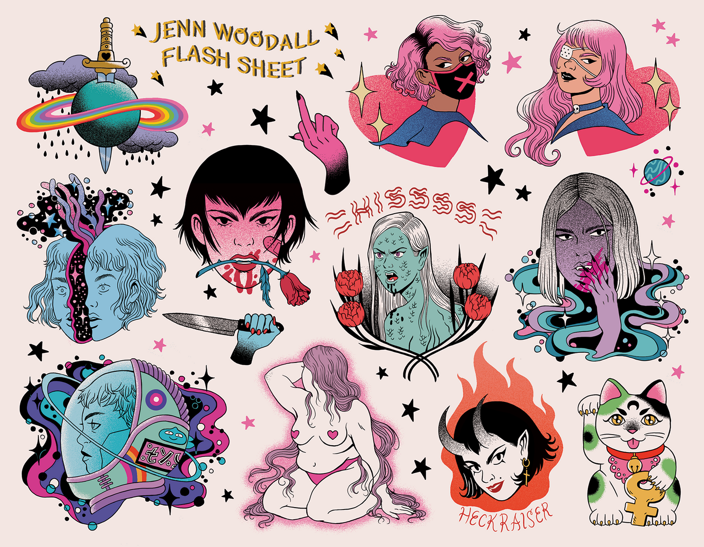 Sticker Sheet: Jenn Woodall Flash