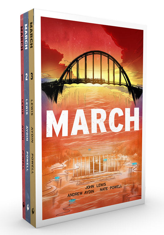 March Trilogy Slipcase Box Set by Congressman John Lewis, Andrew Aydin, and Nate Powell