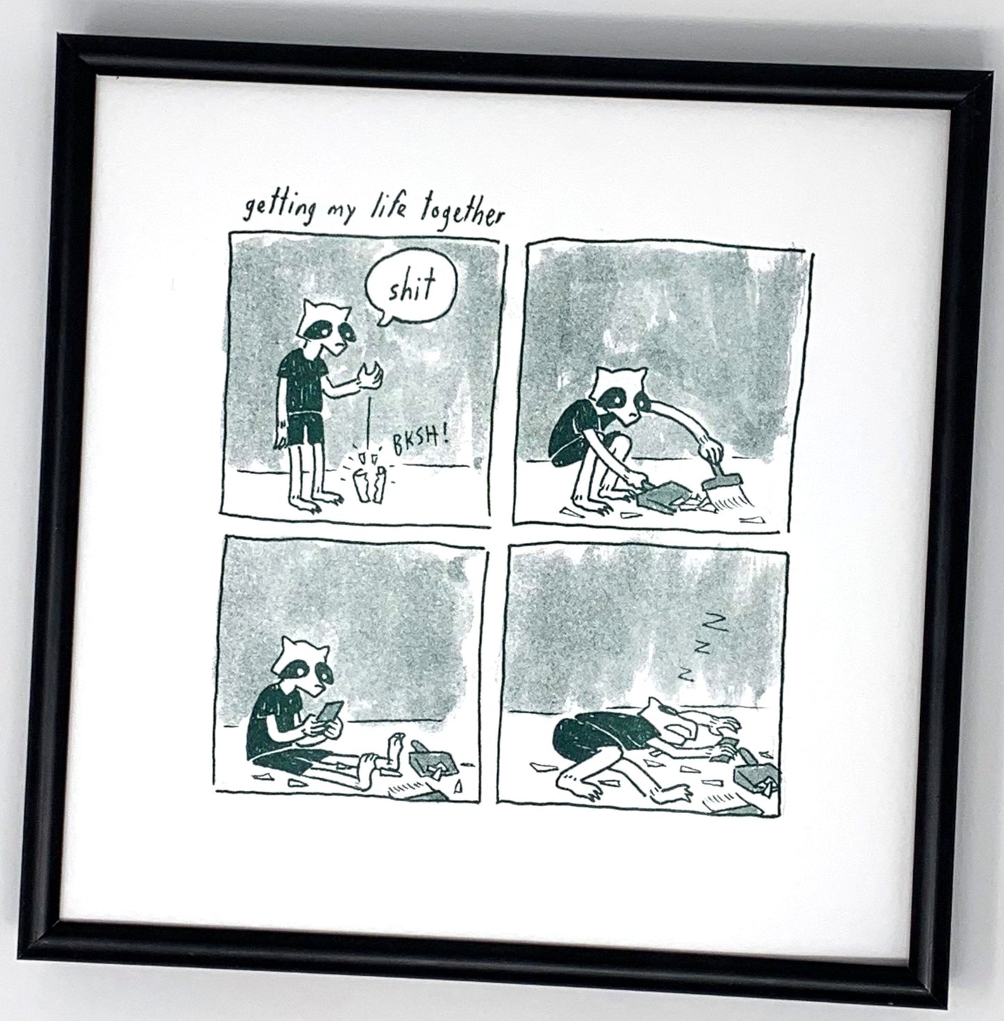 Risograph Print: Getting My Life Together by Alex Krokus