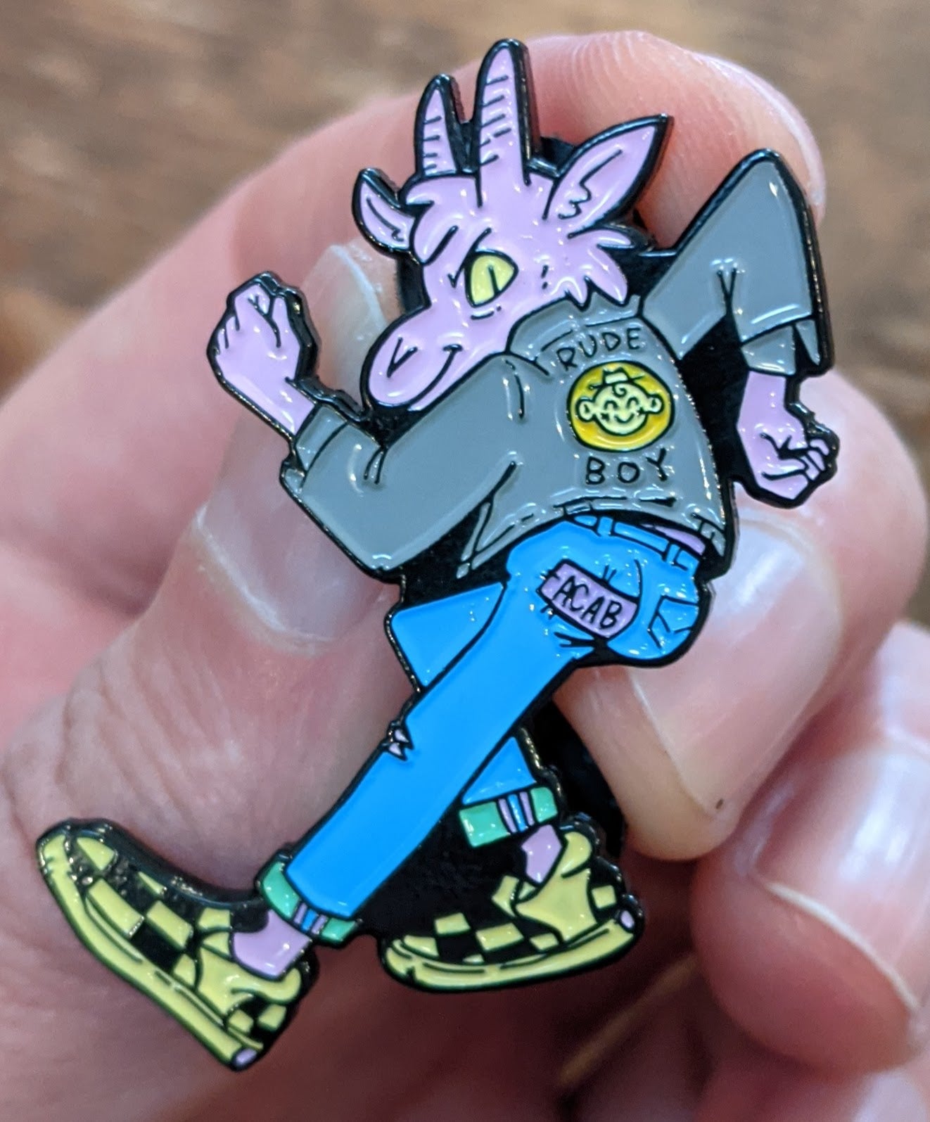 Enamel Pin: Ska Dream Goat by Josh PM