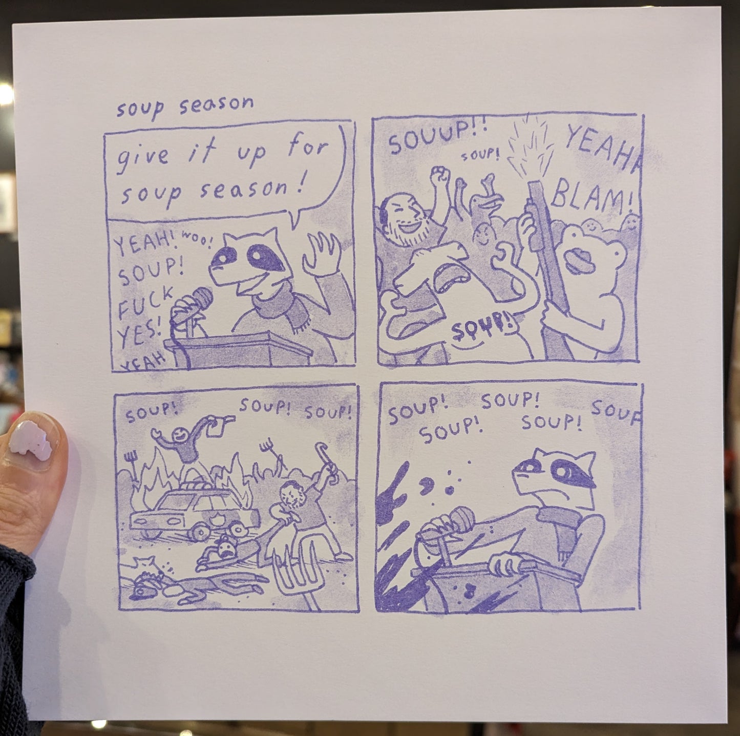 Risograph Print: Soup Season by Alex Krokus