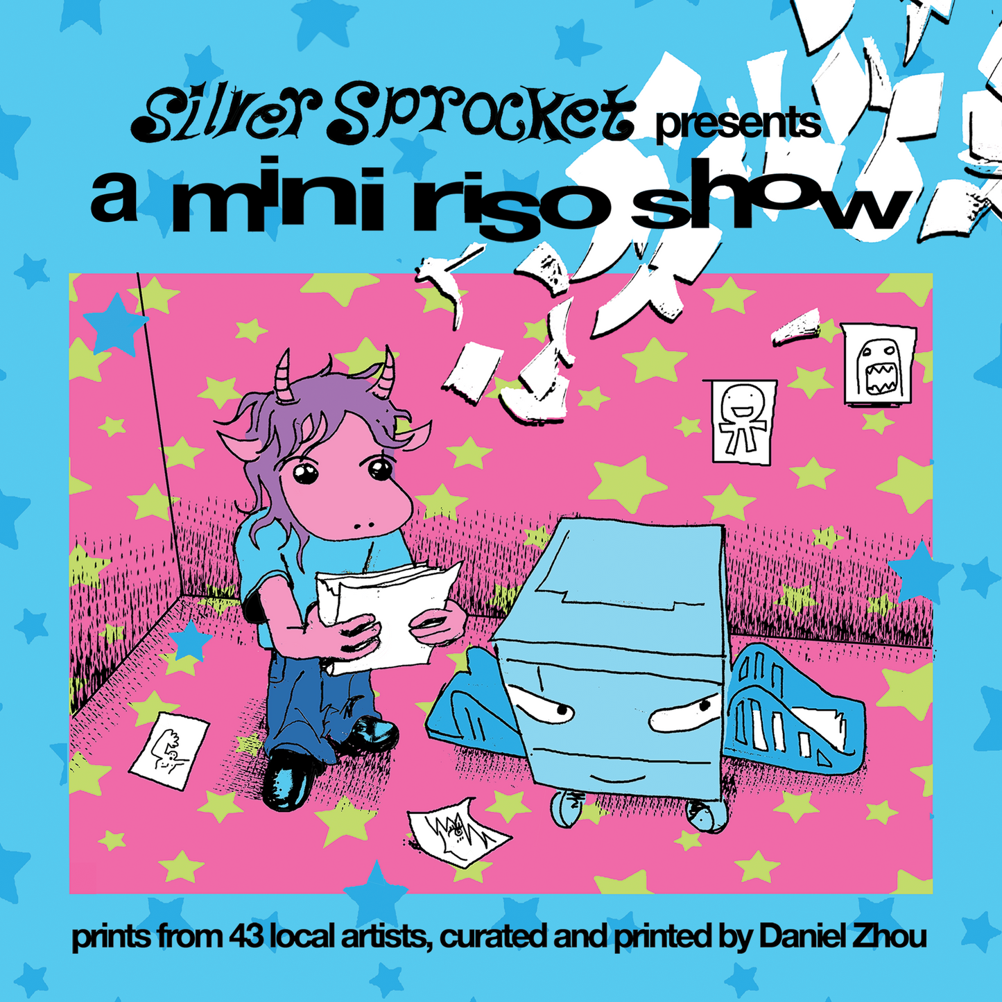 A Mini Riso Show Zine curated by Daniel Zhou