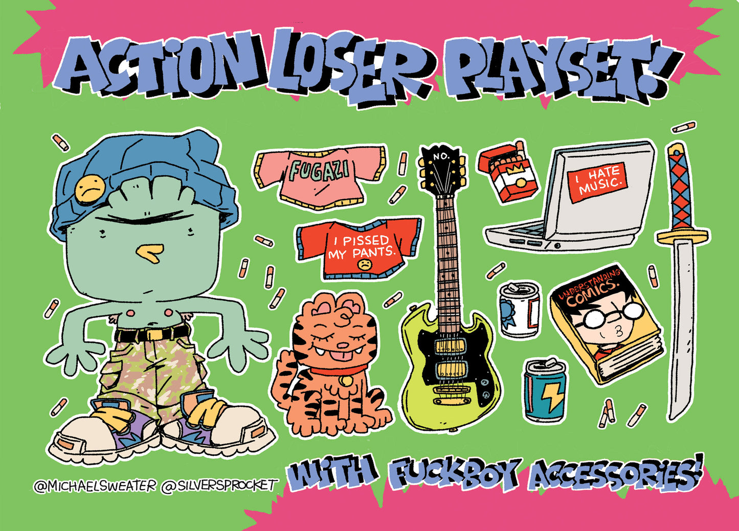 Sticker Sheet: Everything Sucks - Action Loser Playset  by Michael Sweater