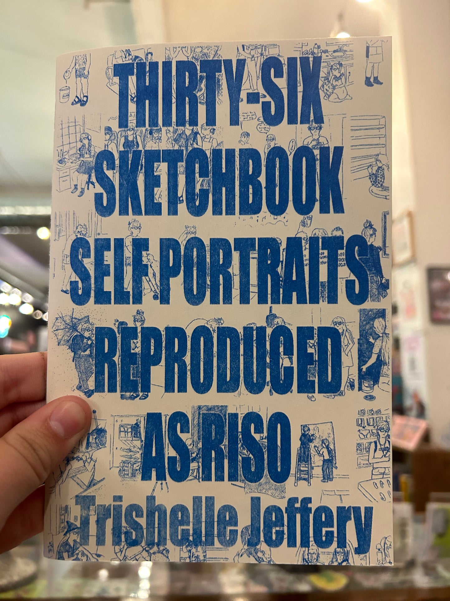 Thirty-six Sketchbook Self Portraits Reproduced as Riso by Trishelle Jeffry
