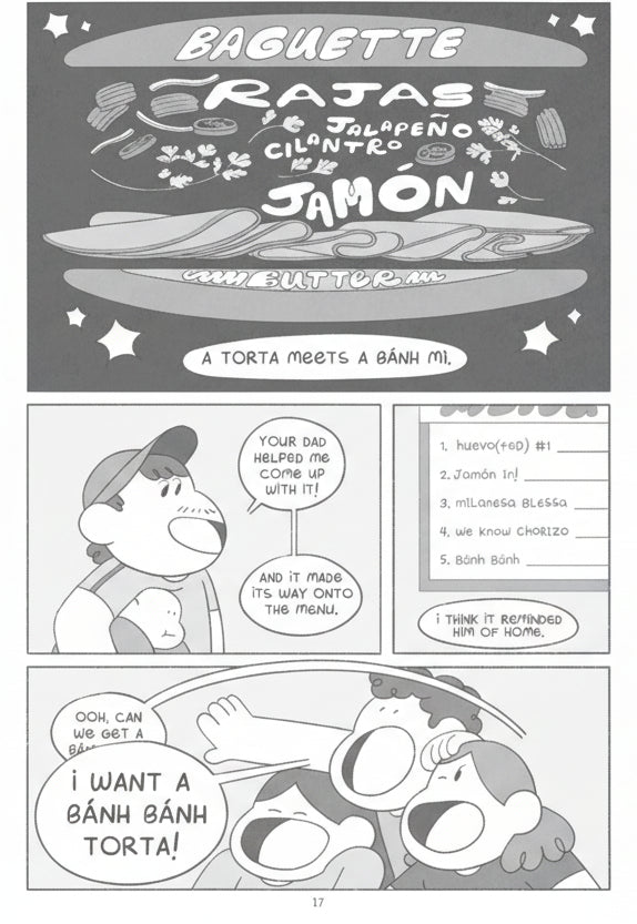 Comic strip with a blue background featuring text and characters.