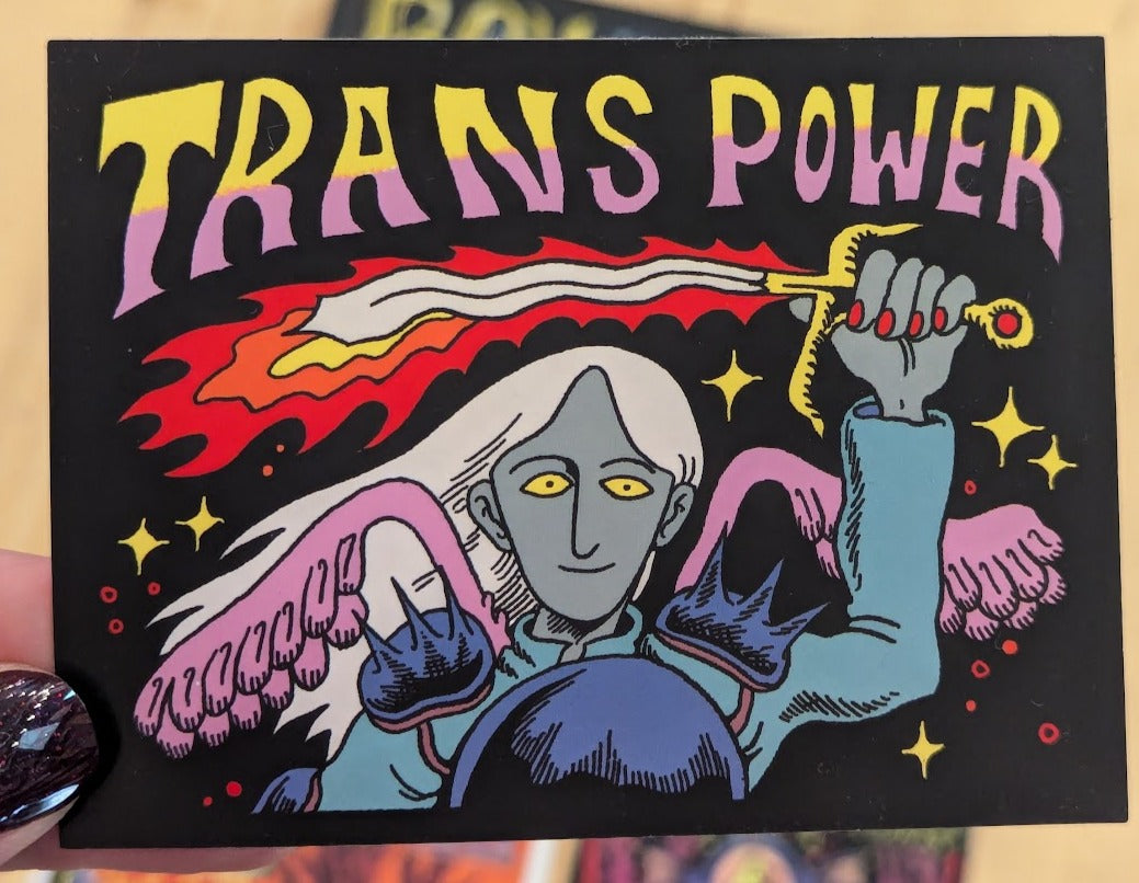 Boy Island Sticker: Trans Power by Leo Fox