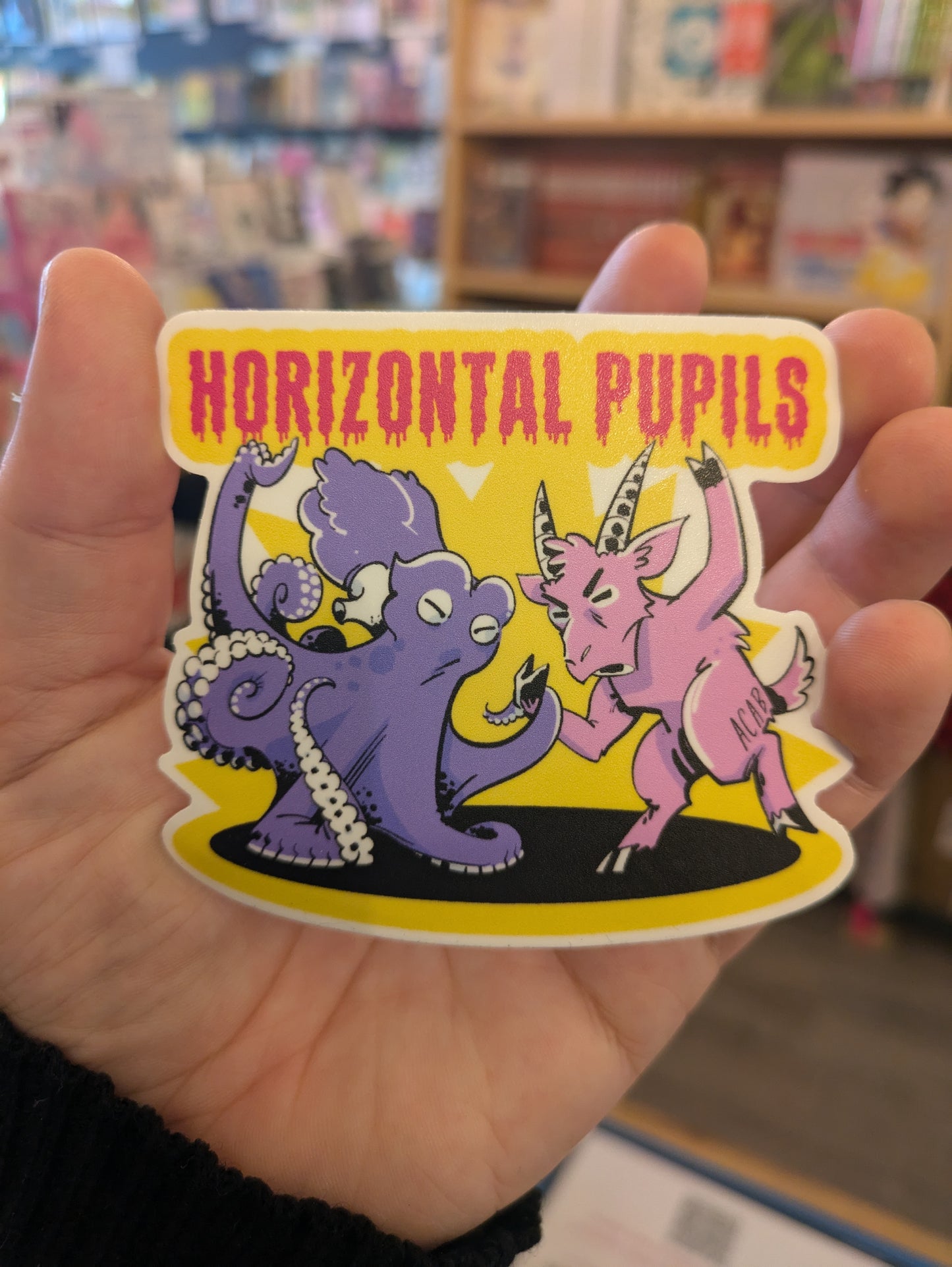 Horizontal Pupils sticker by S.S. Julian