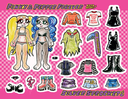 Sticker Sheet: Pinky and Pepper Forever - Dolled Up by Eddy Atoms