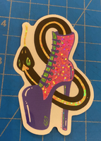 SNAKE IN MY BOOT sticker by Blue Hare Comix