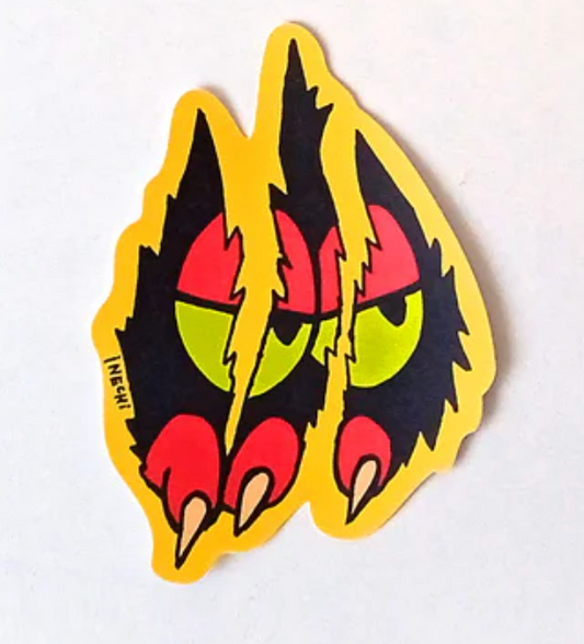 Inechi XL Crazy Holes Sticker (Yellow) by Ines Estrada