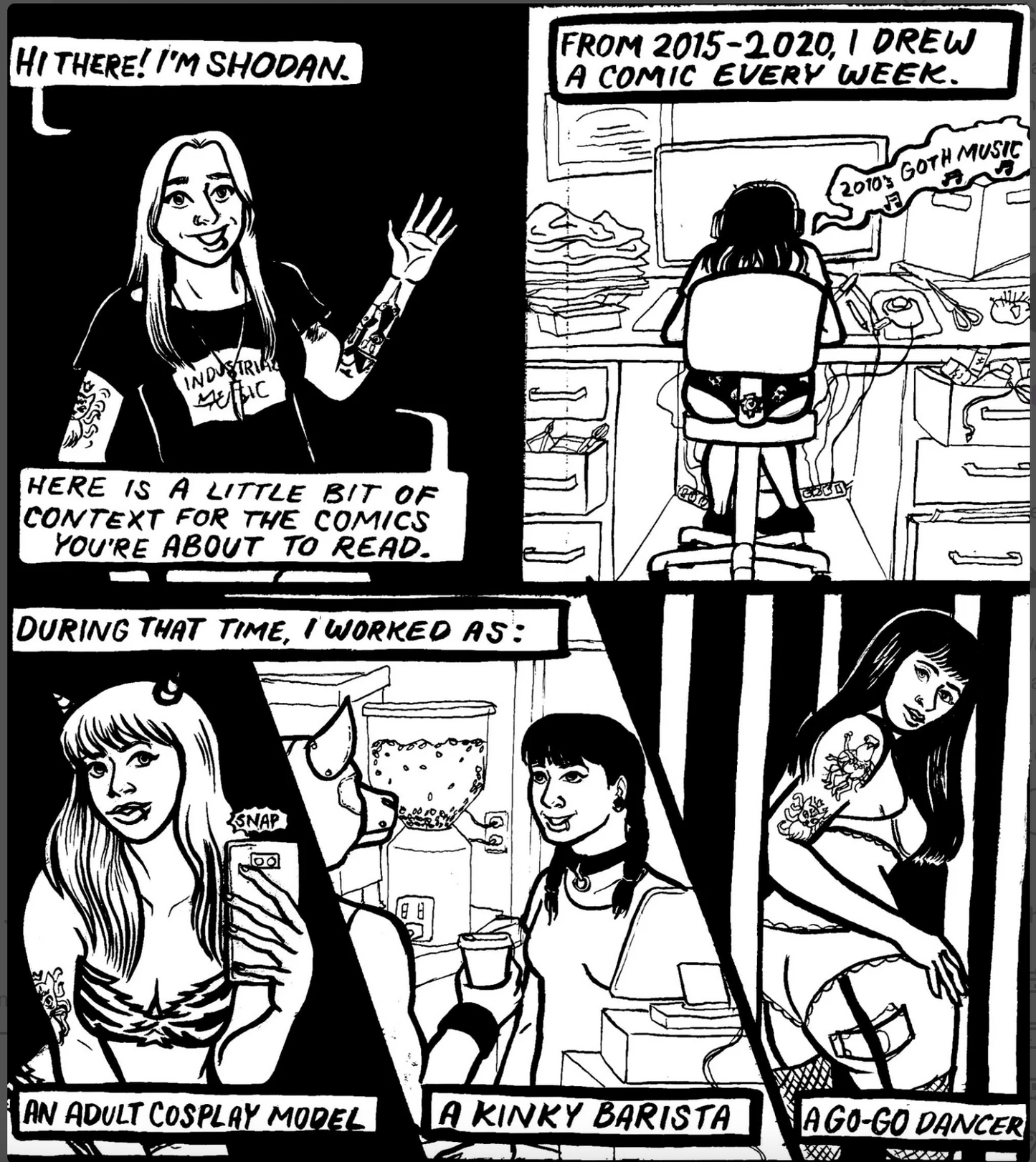 Naked Girl Comics: A Look Inside the Life of a Professional Hot Goth Girl by Turbocunt