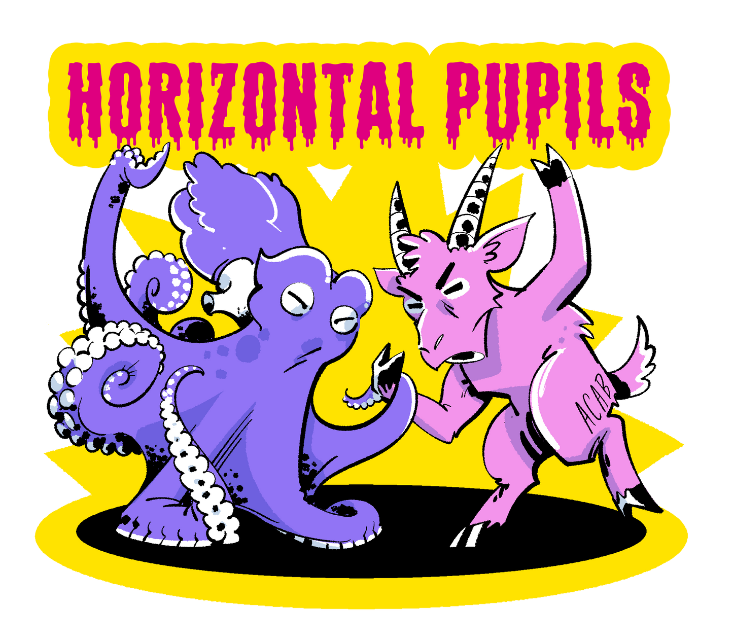 Horizontal Pupils sticker by S.S. Julian