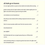 All Dads Go to Heaven: A Poetry Zine by Frankie Cunningham