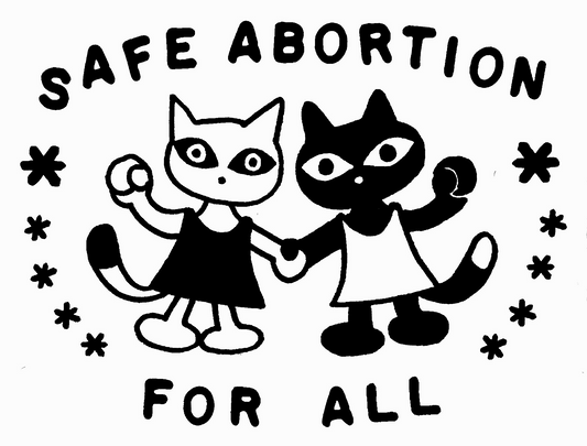 Sticker: Safe Abortion For All by Ines Estrada