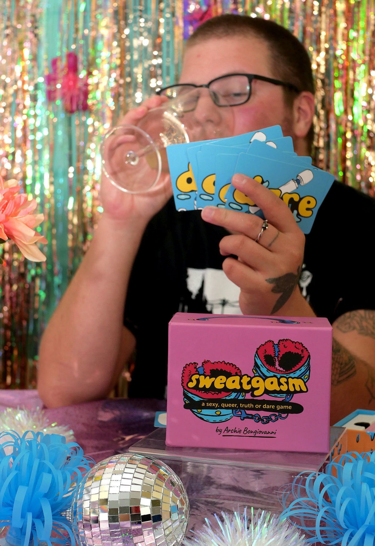 Sweatgasm: a sexy queer truth or dare game by Archie Bongiovanni