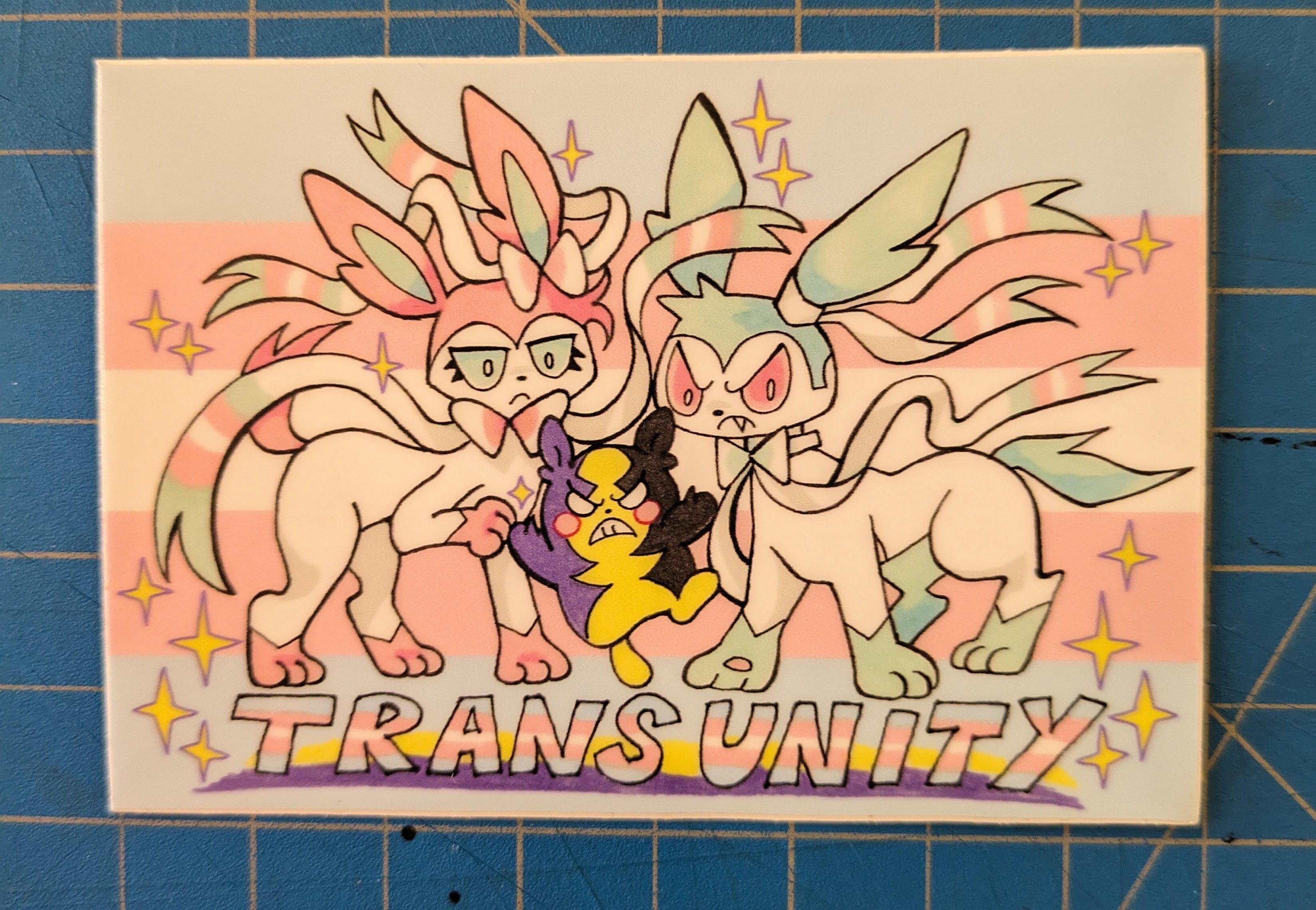 Sticker: Trans Unity by Eddy Atoms – Silver Sprocket