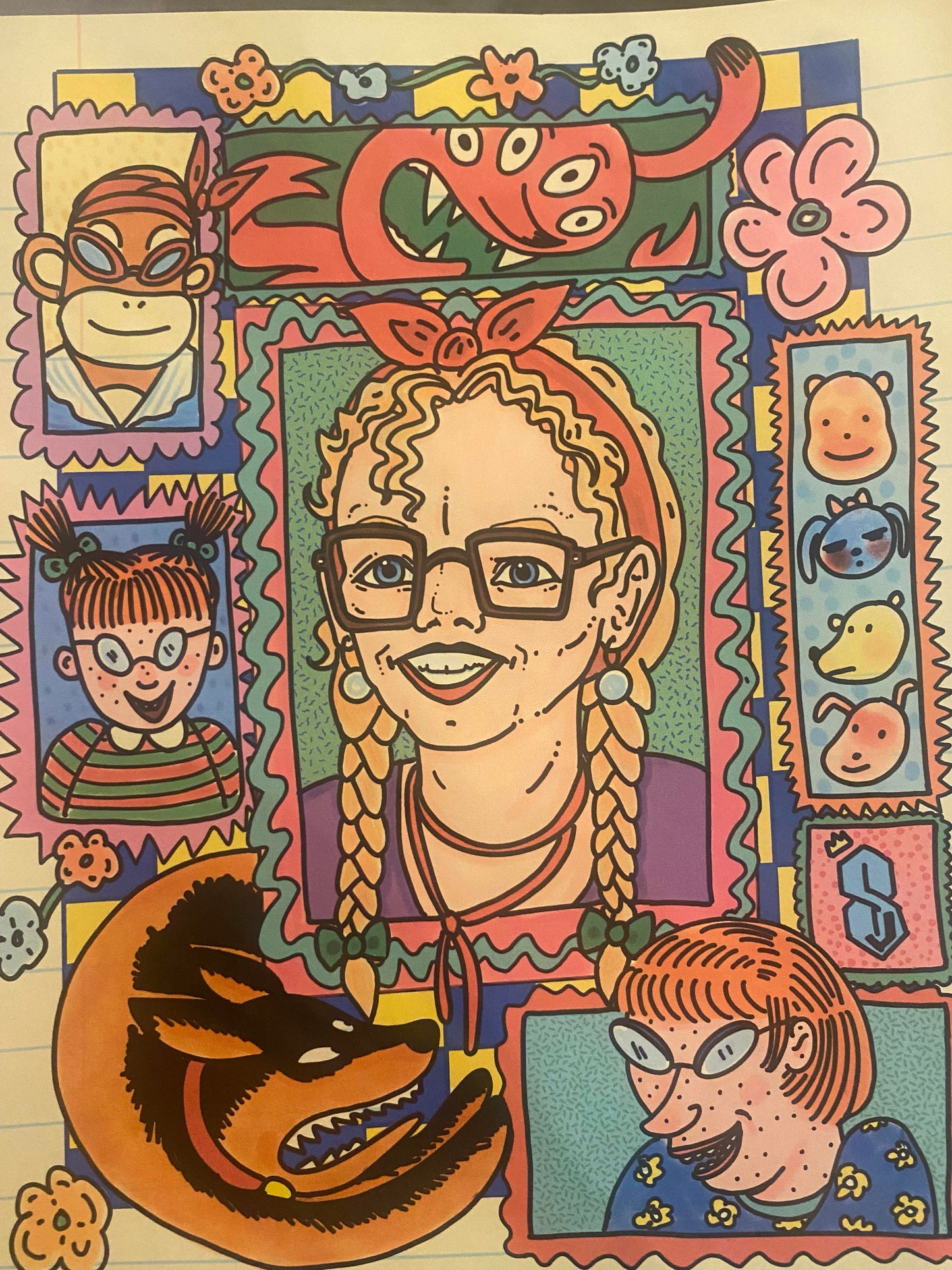 LYNDA BARRY portrait print by Blue Hare Comix