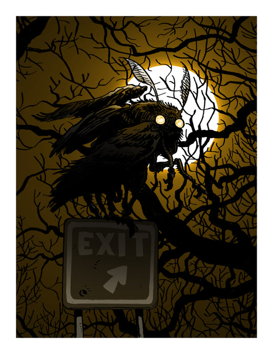 Fundraiser Print: Mothman by Matt Emmons