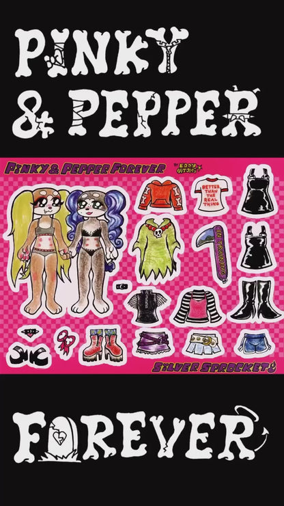 Sticker Sheet: Pinky and Pepper Forever - Dolled Up by Eddy Atoms