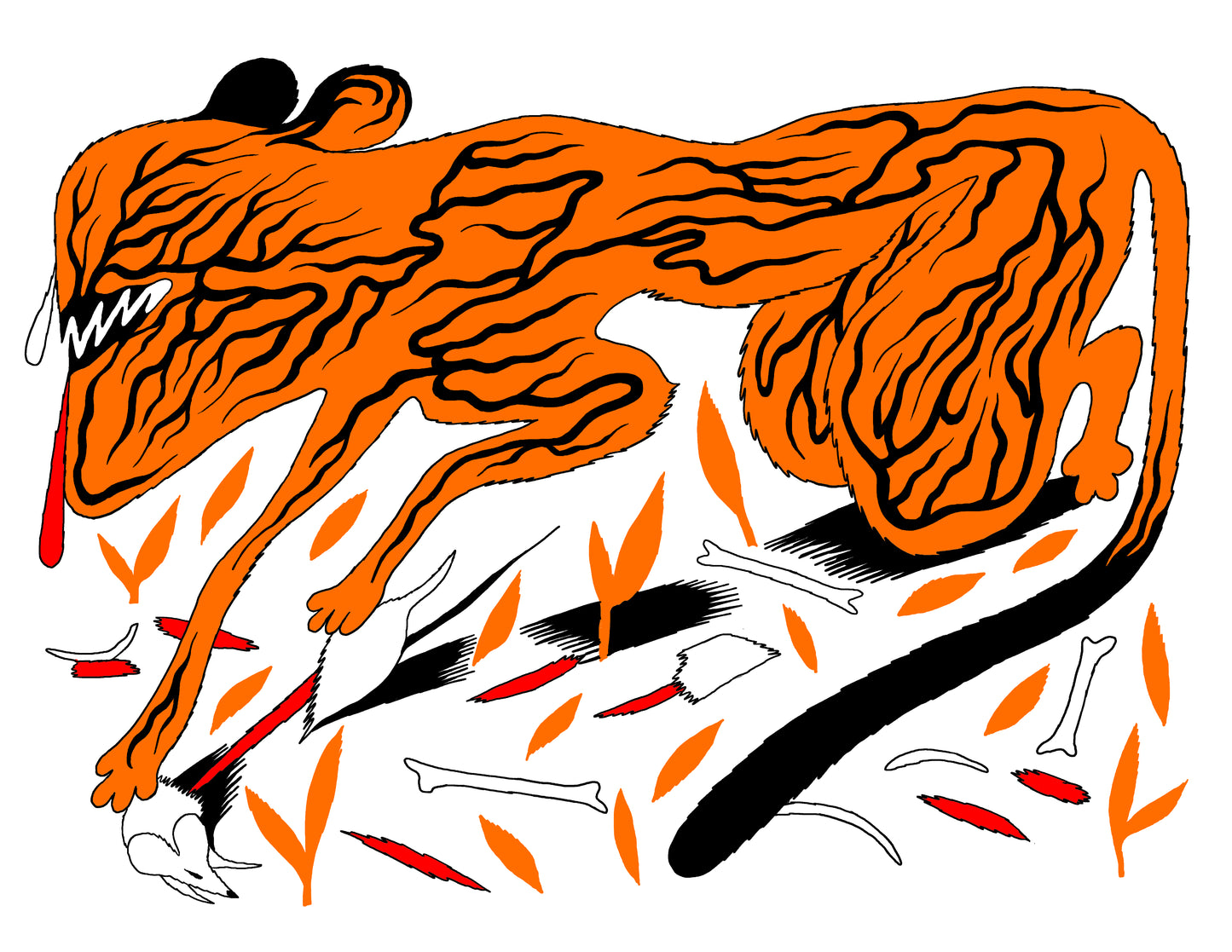 Fundraiser Print: Cat & Mouse by Michael DeForge