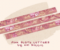 Washi Tape: Pink Sloth Letters by KM Steere