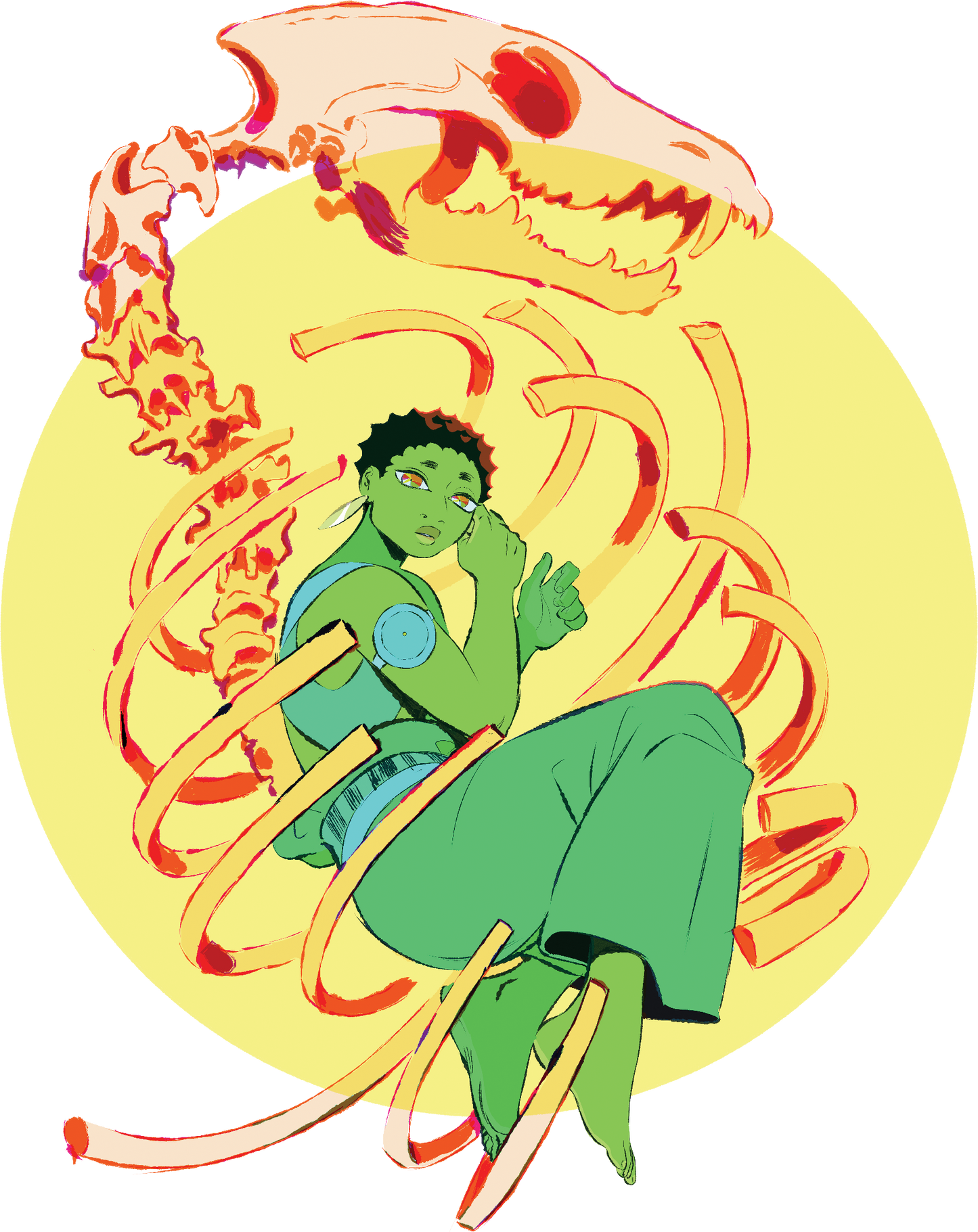 Sticker: Cry Wolf Girl - The Cage by Ariel Slamet Ries