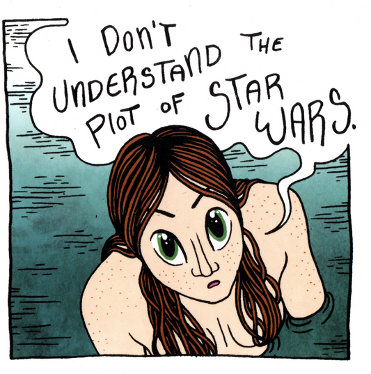 Sticker: I Don't Understand The Plot of Star Wars by Isabella Rotman