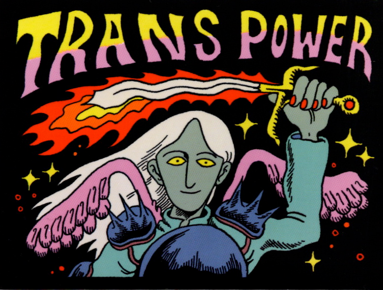 Boy Island Sticker: Trans Power by Leo Fox