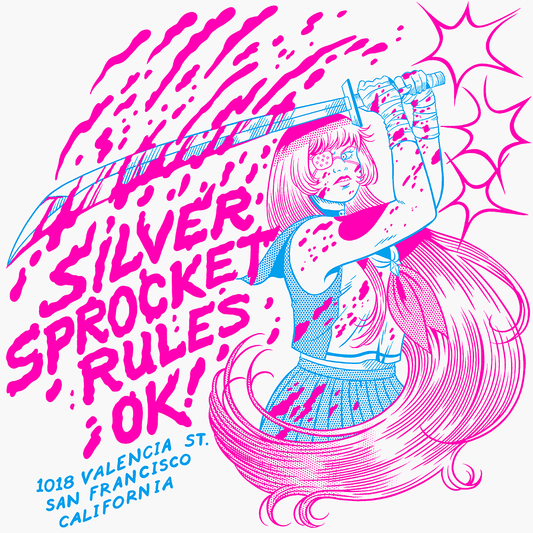 Fundraiser Print: Silver Sprocket Rules, OK! by Jenn Woodall